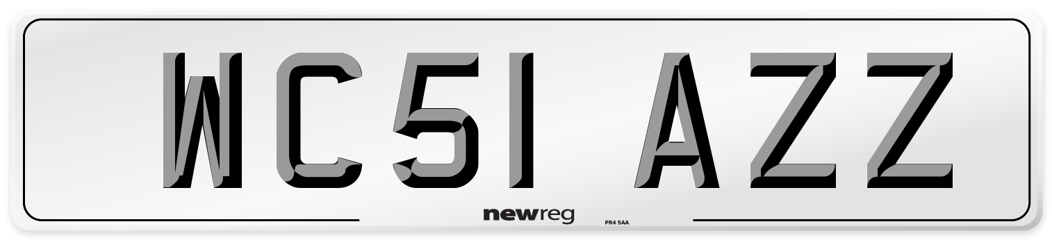 WC51 AZZ Number Plate from New Reg